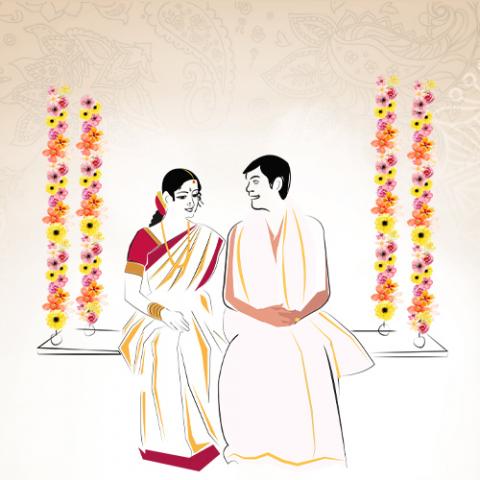 Oonjal Ceremony in Tamil Brahmin Iyer Wedding Rituals