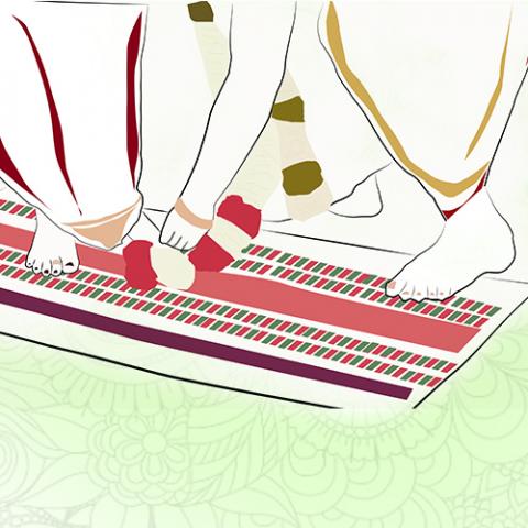 The Seven Steps or Vows in Tamil Brahmin Iyer Wedding Rituals