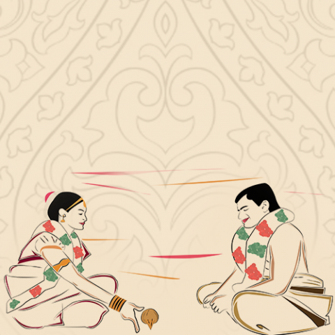 Vilaiyaadal (Games) Thengai Urutal in Tamil Brahmin Iyengar Weddings